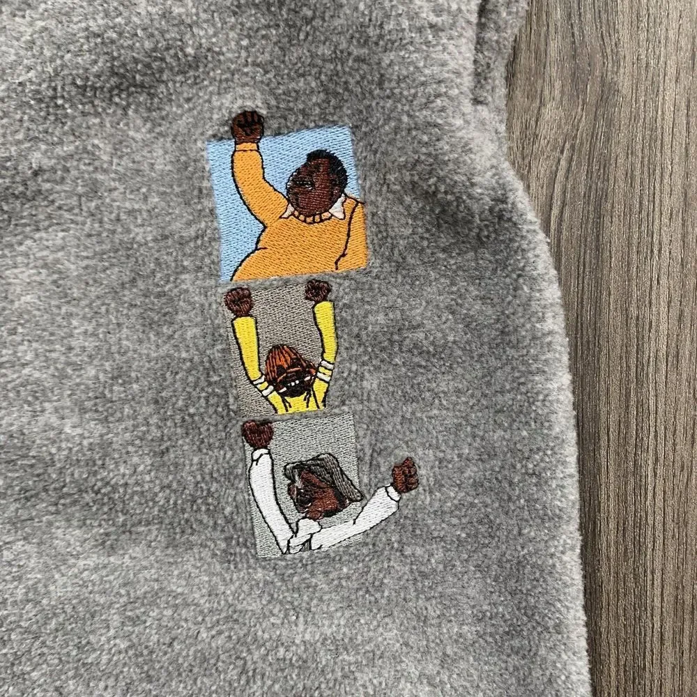 Vtg Platinum Fubu Joggers Sweatpants Gray L Mens Fat‎ Albert Embroidered Y2k